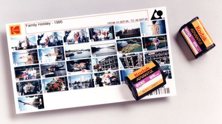 Kodak Advantix APS film cassettes with an index print