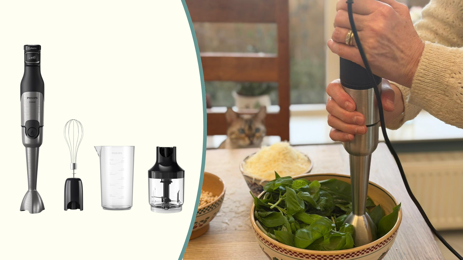 The Philips 500 Series Hand Blender pictured during testing 