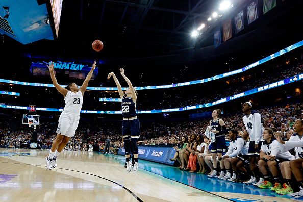 UConn and Notre Dame at the NCAA championship game.