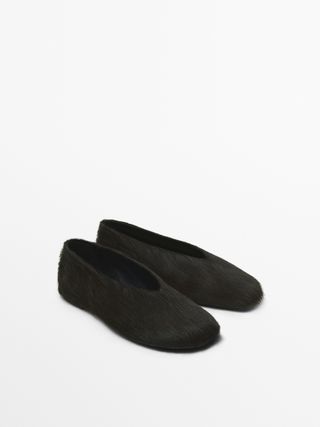 Furskin Ballet Flats