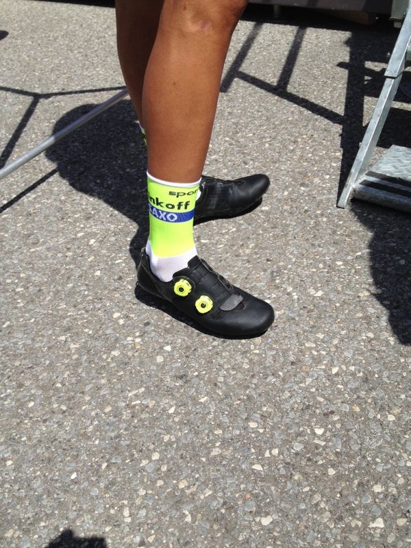 Alberto Contador rode in custom Specialized shoes for the entire Giro d'Italia
