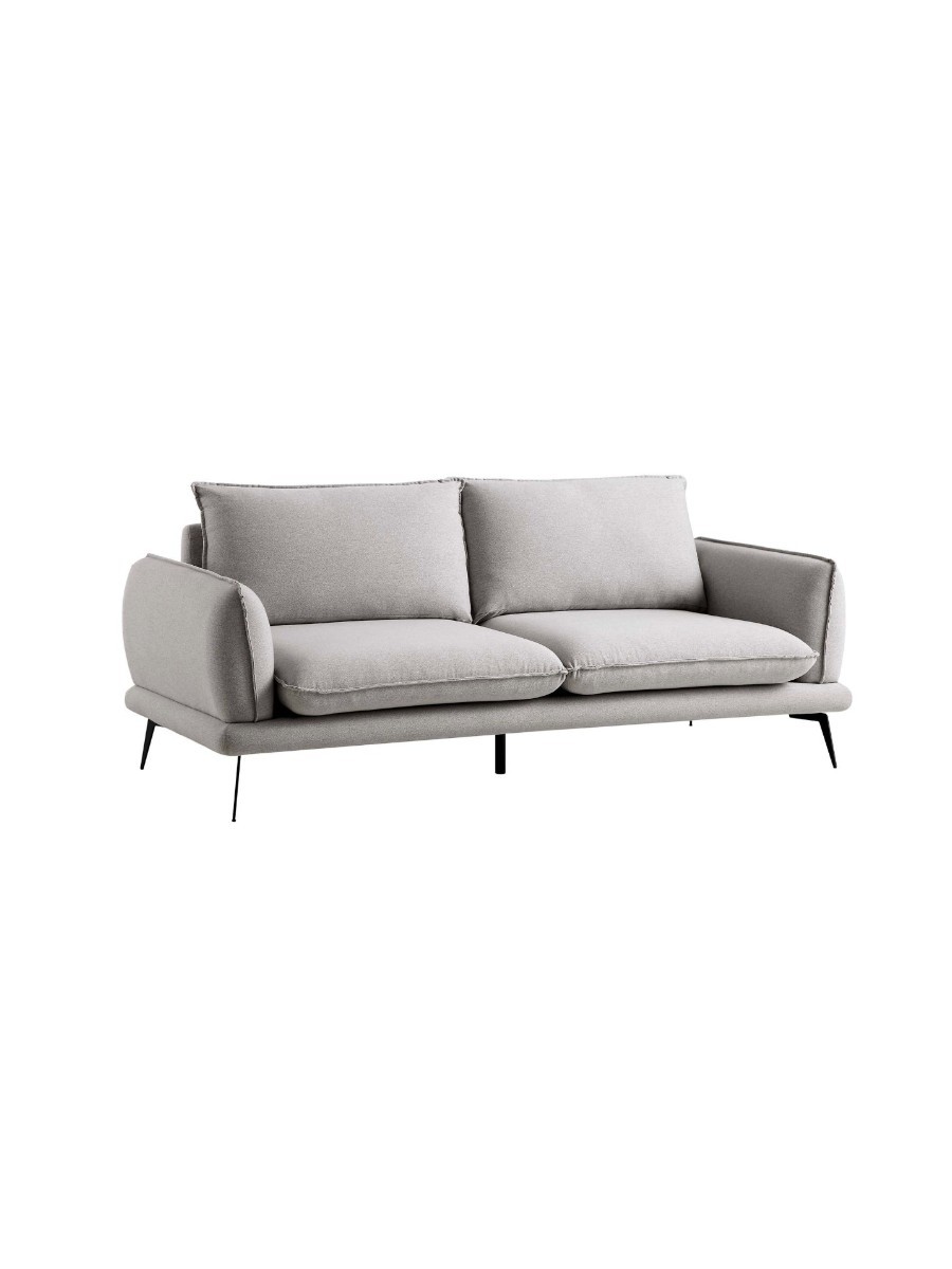 daals, Obriel Grey Marl Fabric Sofa, 3-Seater