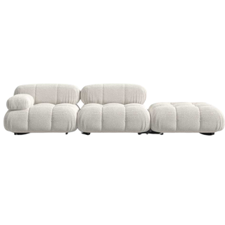 White boucle sofa