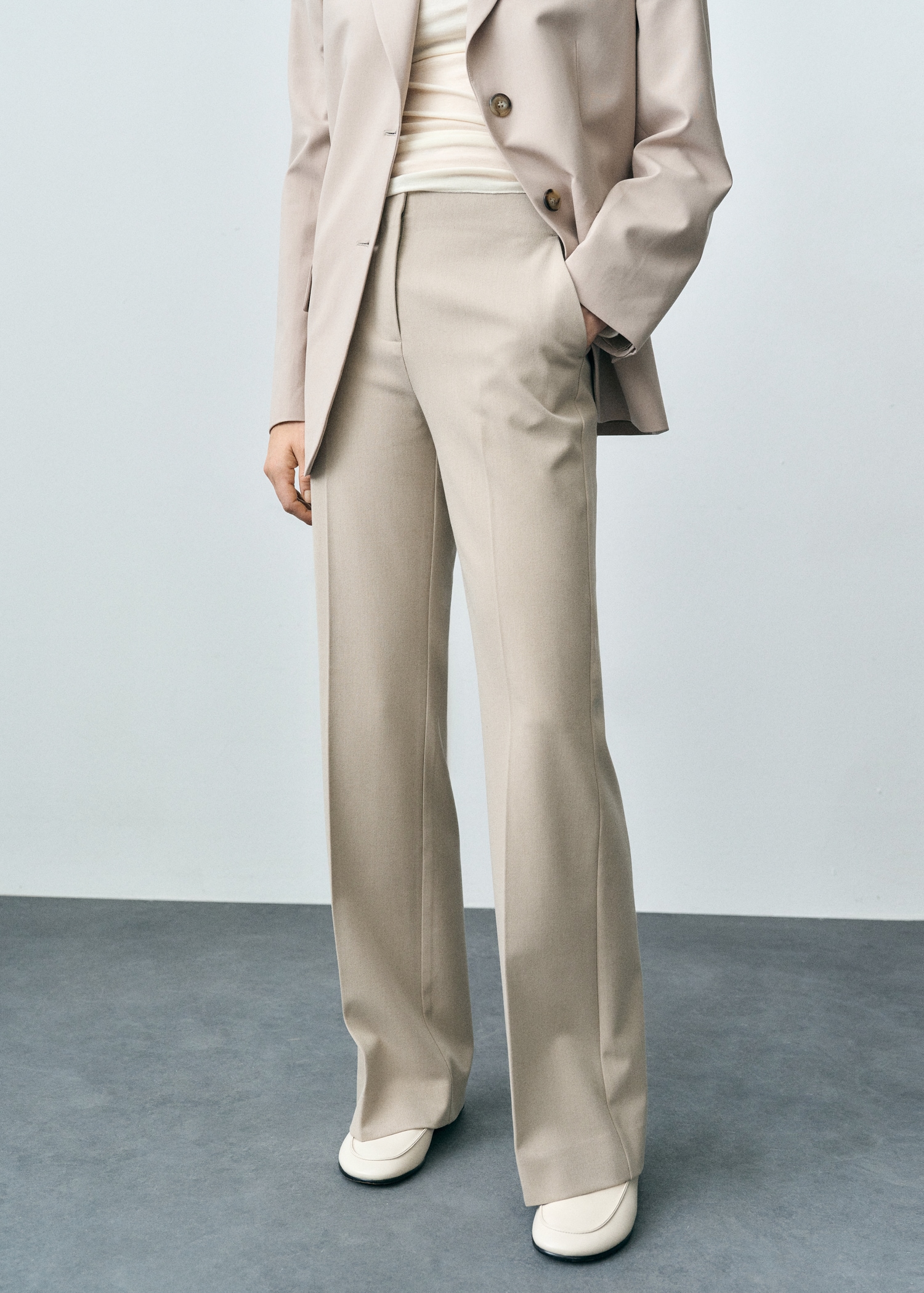 Mid-Rise Flare Trousers - Women | Mango United Kingdom