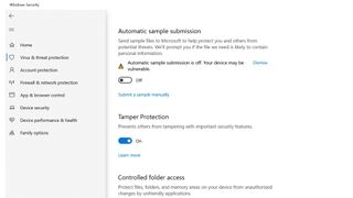 Microsoft Defender screen shot