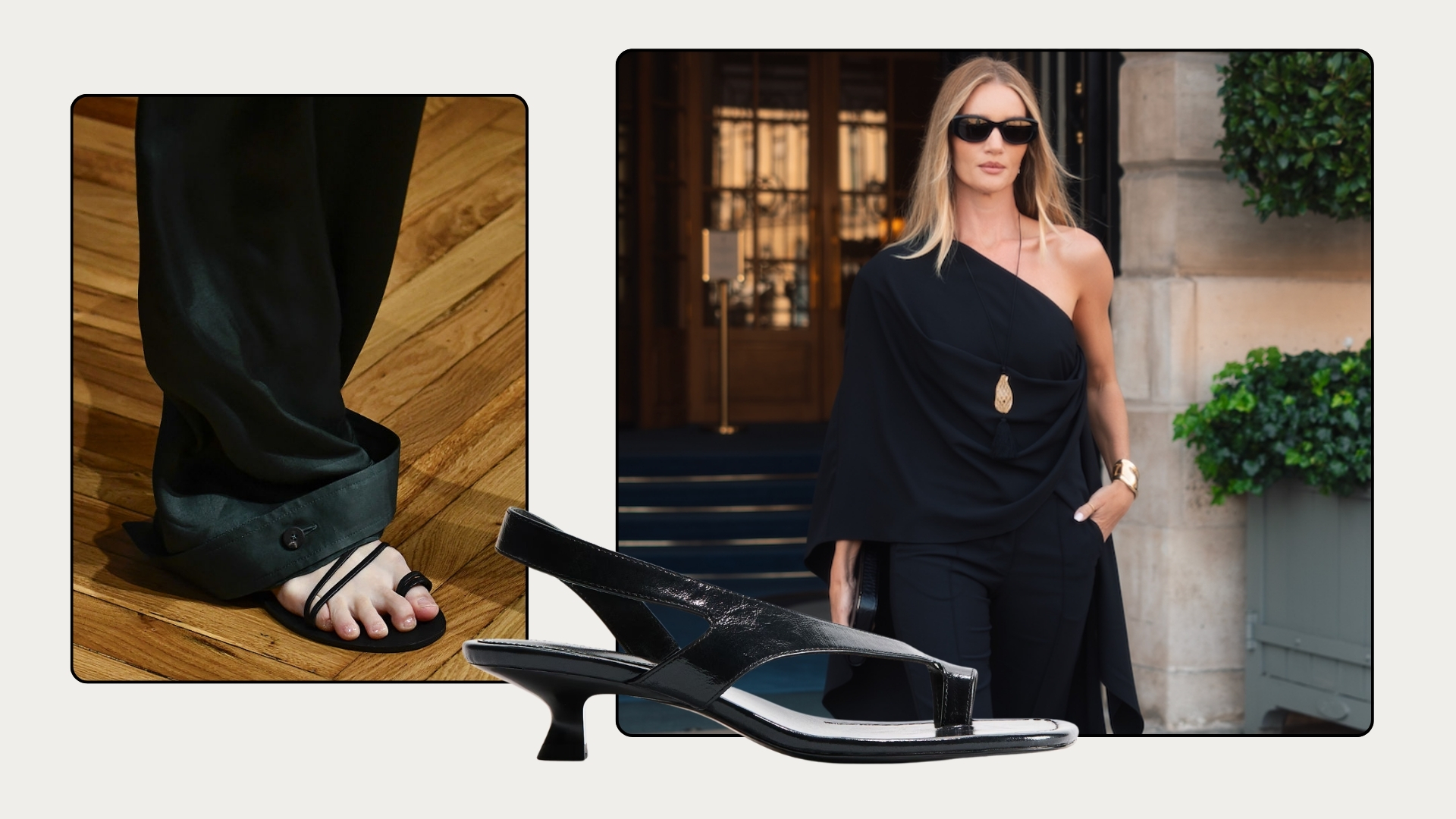 rosie huntingdon whiteley toe loop sandals for women trend 