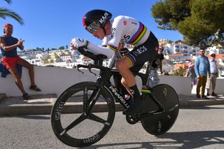 LAGOA PORTUGAL FEBRUARY 23 Rohan Dennis of Australia and Team INEOS Carvoeiro Village Fans Public during the 46th Volta ao Algarve 2020 Stage 5 a 203km Individual Time Trial stage from Lagoa to Lagoa ITT VAlgarve2020 on February 23 2020 in Lagoa Portugal Photo by Tim de WaeleGetty Images