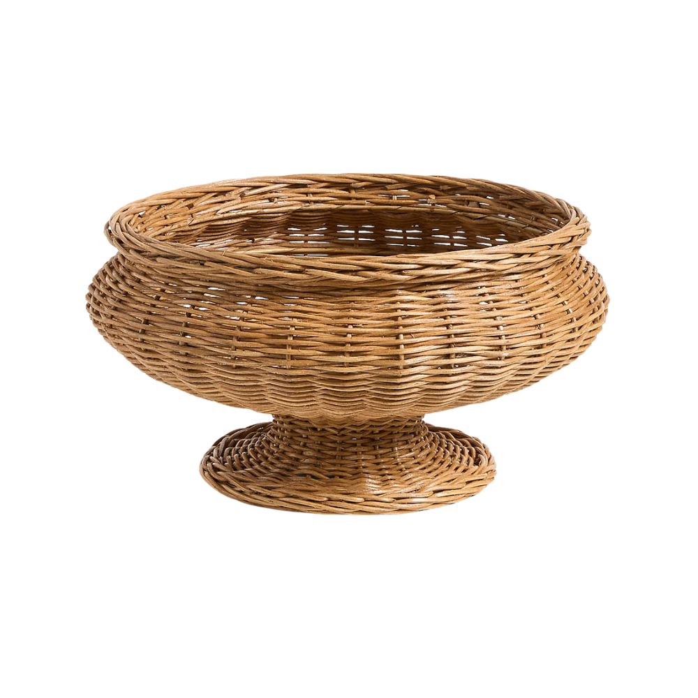 Alford Brown Woven Rattan Centerpiece Bowl