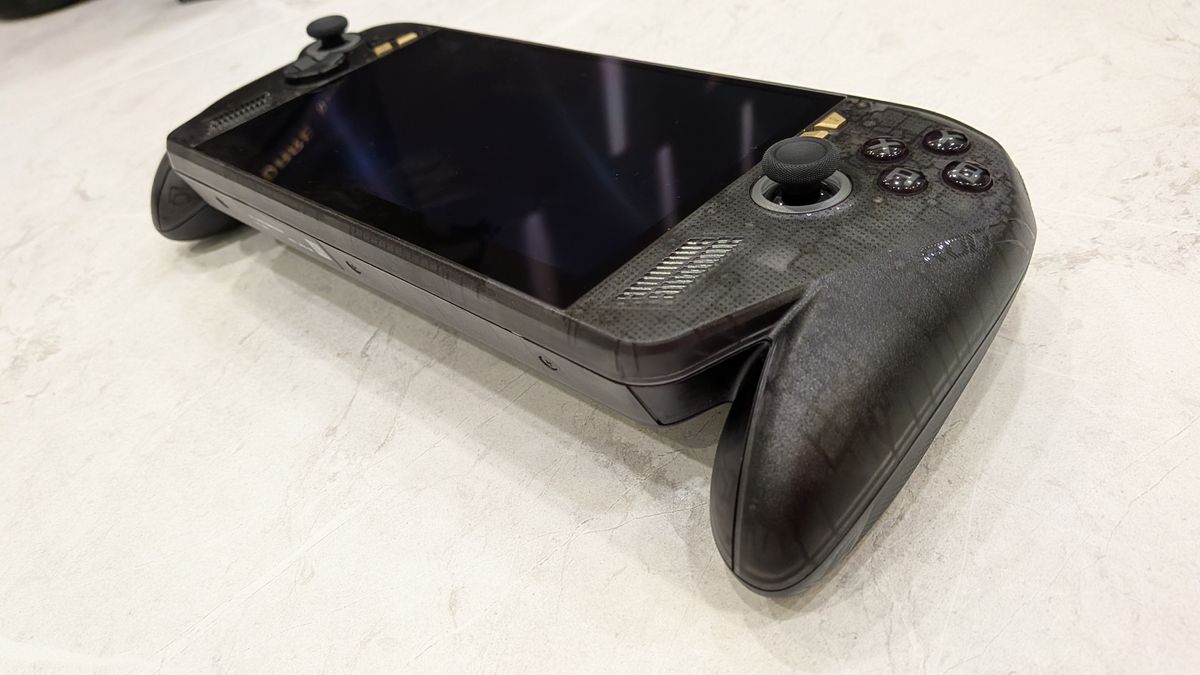 Asus ROG Xbox Ally X20 on a marble counter