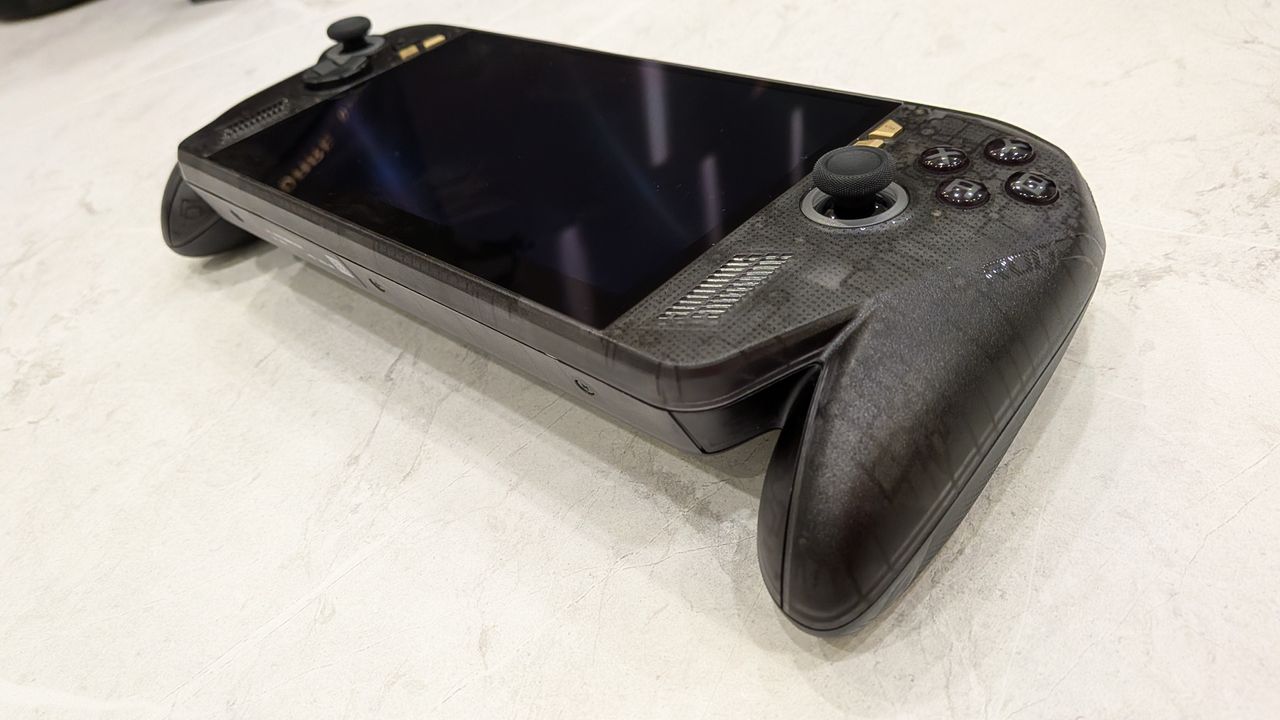 Asus ROG Xbox Ally X20 on a marble counter