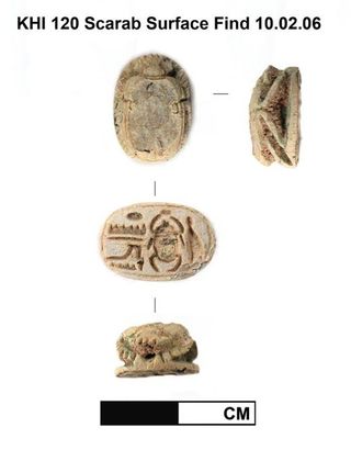 Brass Thimble souvenir with Ancient Egypt's Pharaoh & Scarab IronWork 