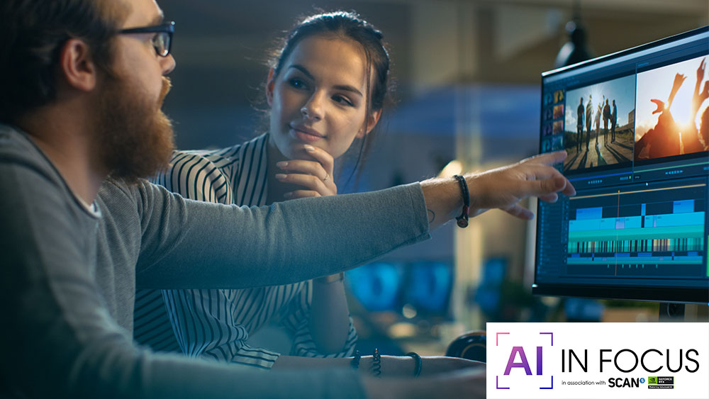 Two students using AI for creative work