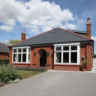 Double fronted exterior of bungalow