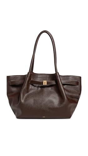 Jw Pei Women's Hana Faux Leather Medium Tote Bag, Dark Brown, One_size