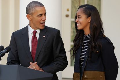 President Obama and Malia Obama