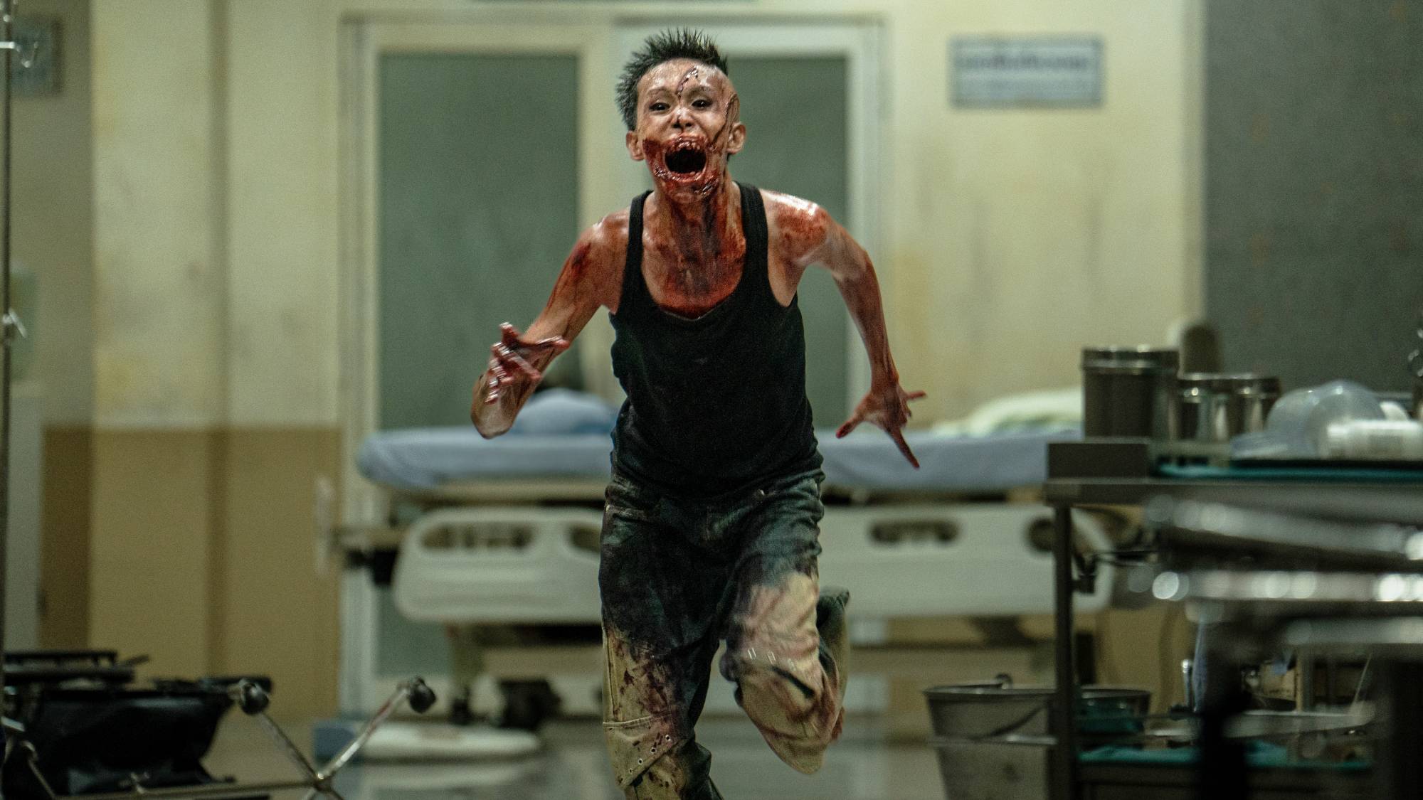A running zombie in "Ziam" now streaming on Netflix