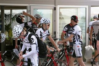 The riders get ready to go in Tenerife