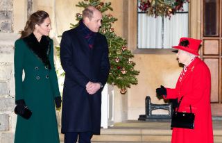 The Queen, Prince William and Kate Middleton
