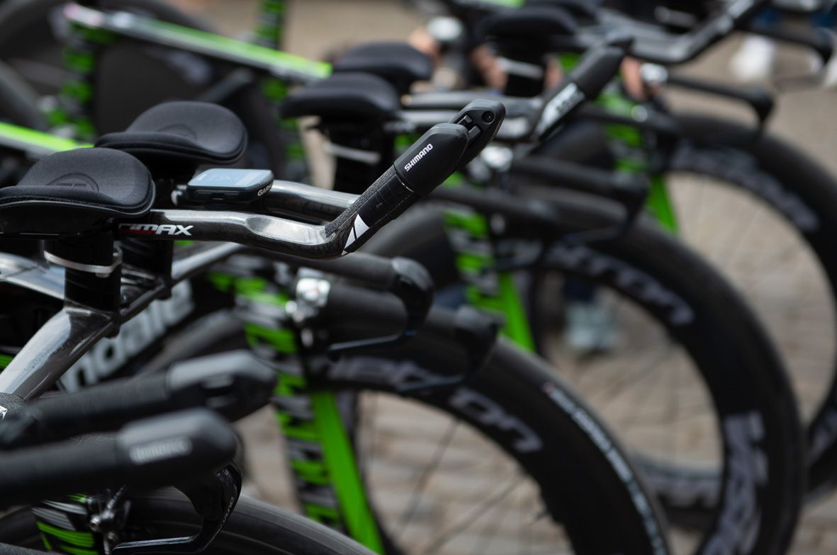 Grip tape is often used on handlebar extensions instead of traditional handlebar tape