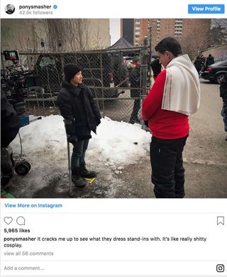 stand-ins on the set of shazam