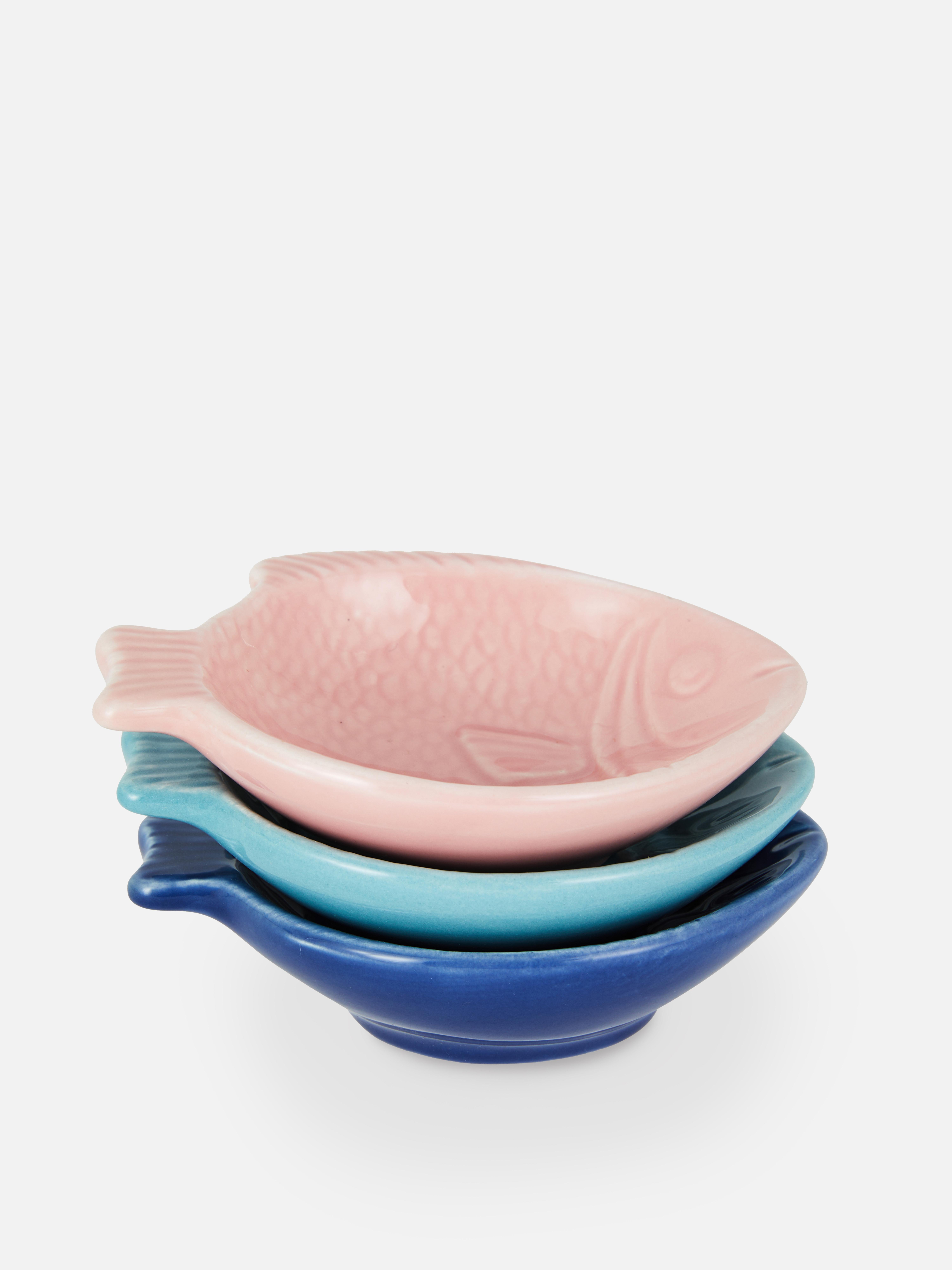 3pk Fish Shaped Pinch Bowls