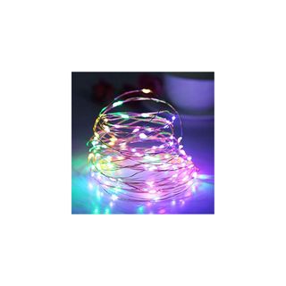 LED Festival Decorations Crafting Battery Powered Copper Wire Starry Fairy Lights (Multicolor)