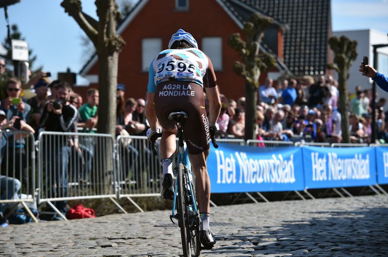 Hugo Houle spent most of the race in the breakaway