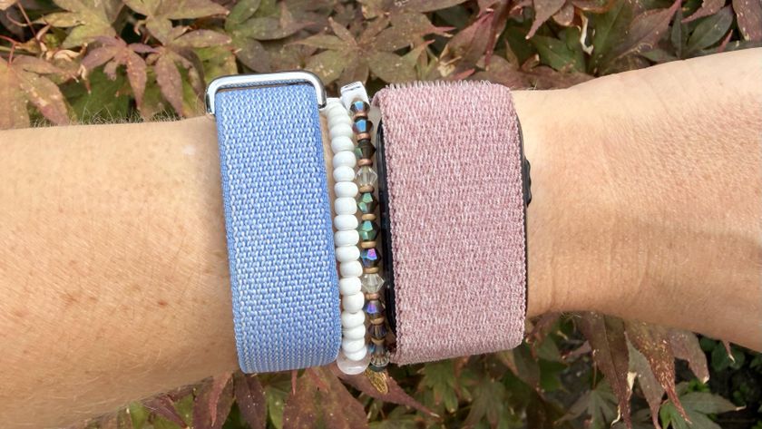 a photo of the Fitbit Air and the Garmin Cirqa on the wrist 