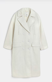 CREAM OVERSIZED LONGLINE COAT, £79.20, RIVER ISLAND