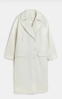CREAM OVERSIZED LONGLINE COAT, £79.20, RIVER ISLAND