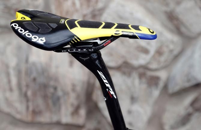 Kreuziger chooses a Prologo Nago Evo Nack CPC saddle to help keep him in optimal power transmission posture