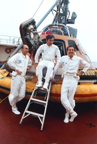The Apollo 16 crew.