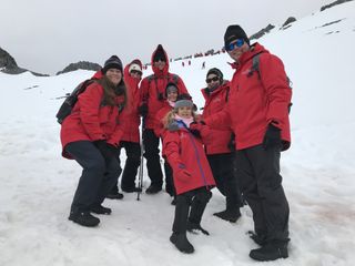 Angela Pierson's family in Antarctica.