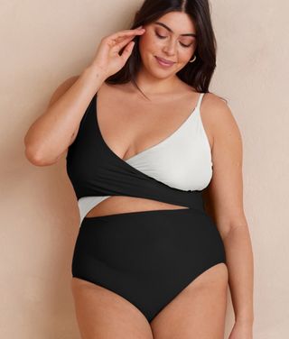 Summersalt + The Contrast Perfect Wrap One-Piece