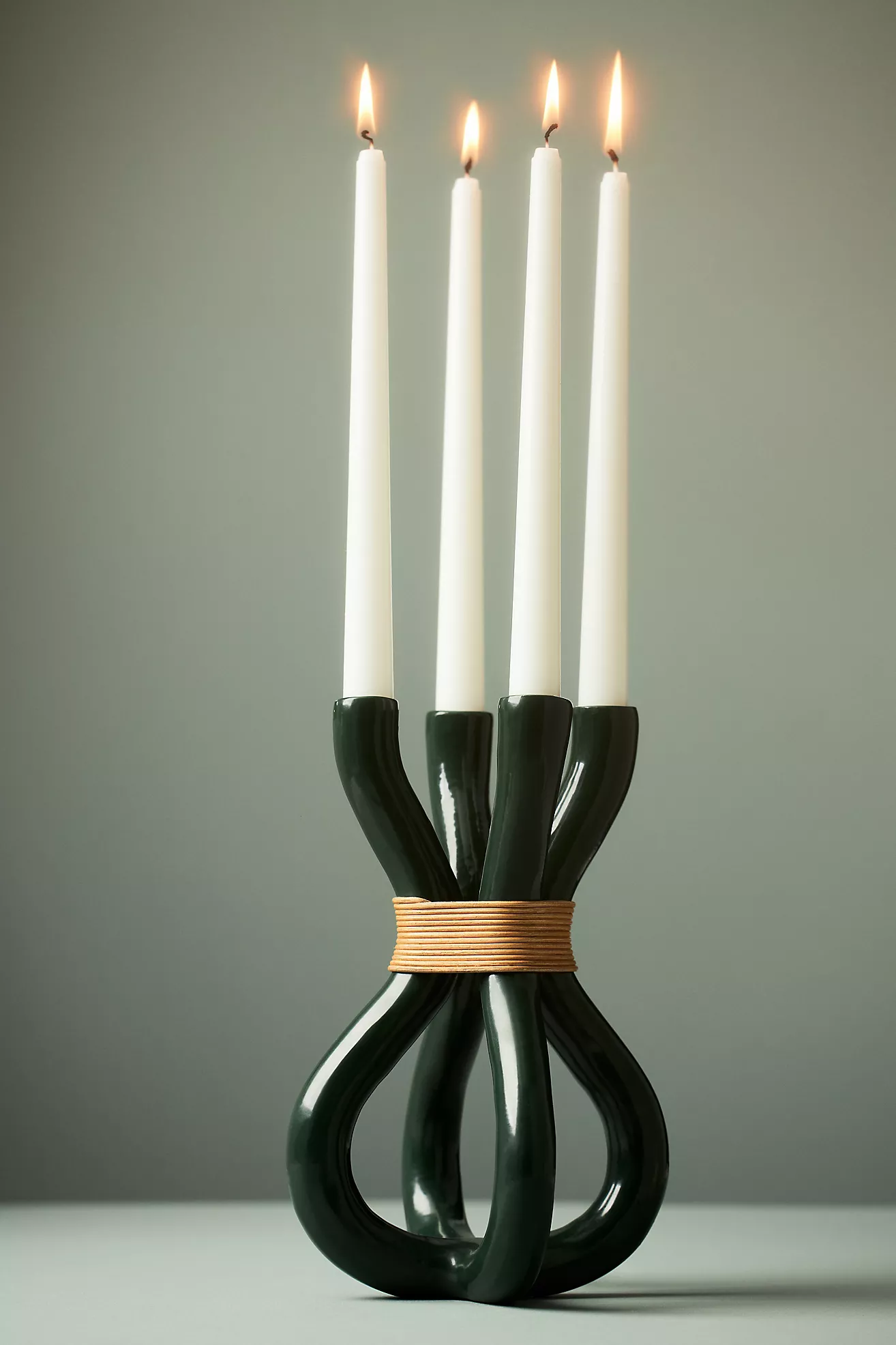 Kaia Rattan Candelabra