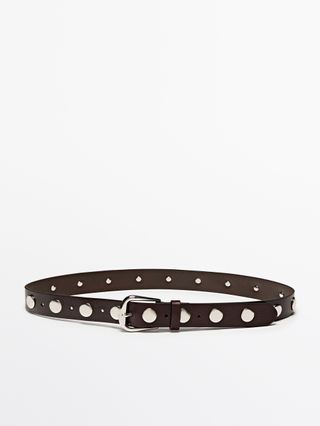 Studded Nappa Leather Belt