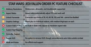 Star Wars Jedi Fallen Order performance, settings, and image quality