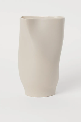 Irregular ceramic vase.