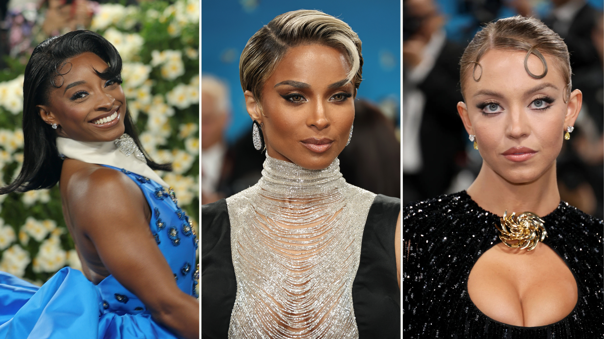 Simone Biles, Sydney Sweeney, and Ciara at the 2025 Met Gala