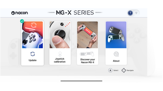 The MG-X Series app.