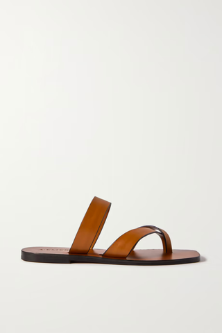 A EMERY Carter leather slides
