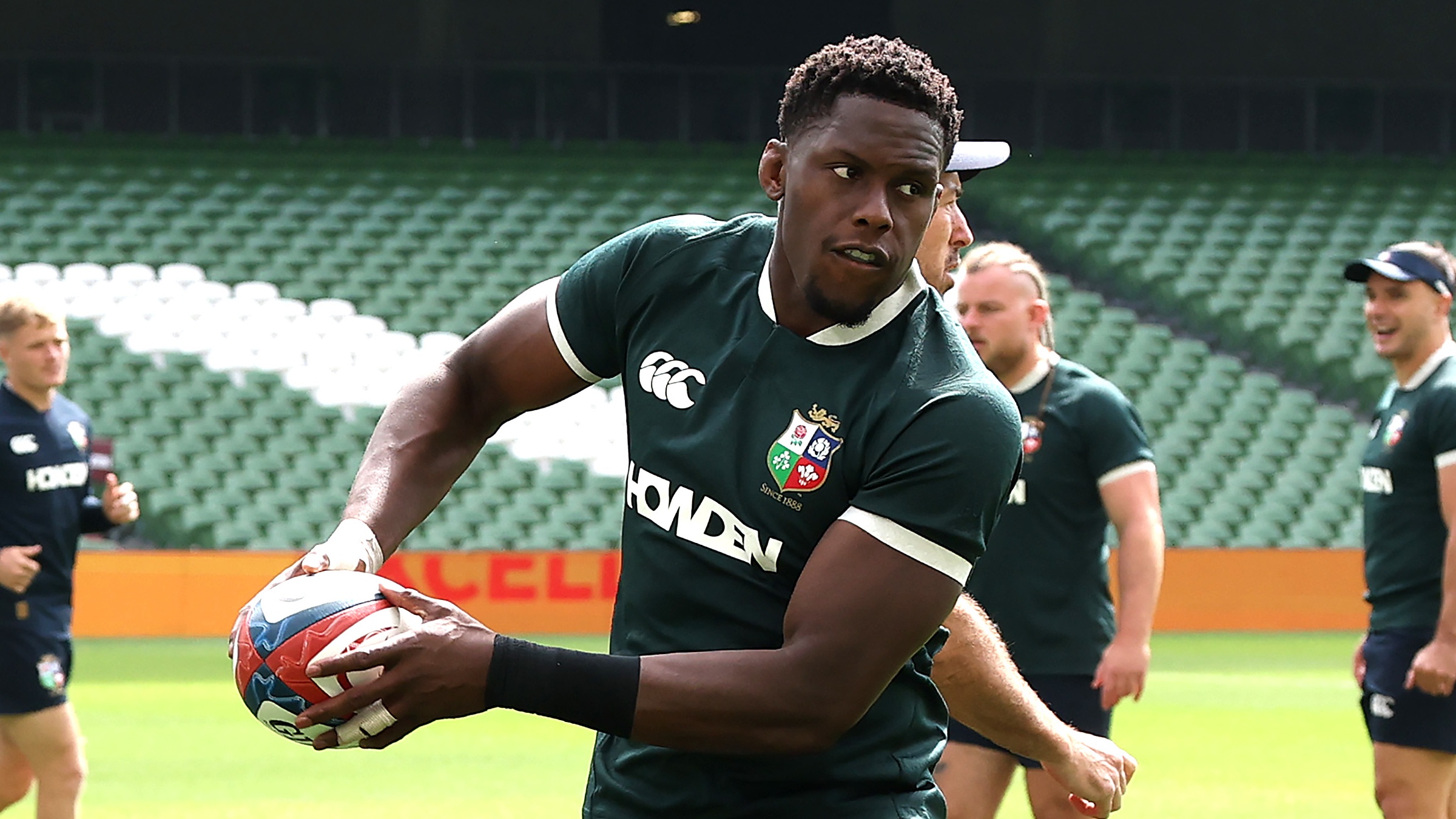 Maro Itoje in training for British &amp; Irish Lions