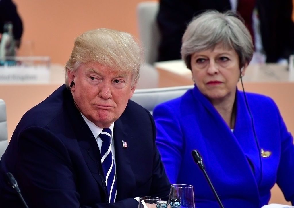 Theresa May and Donald Trump.