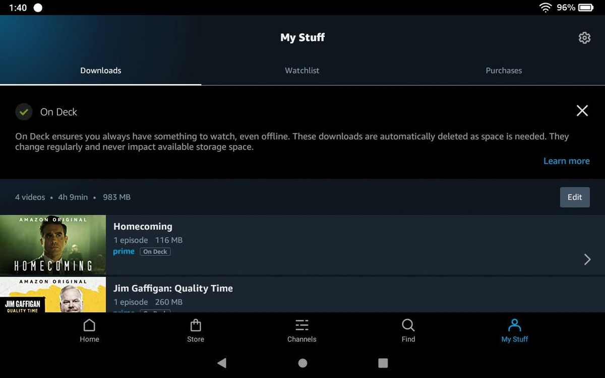 Fire HD 8 My Stuff
