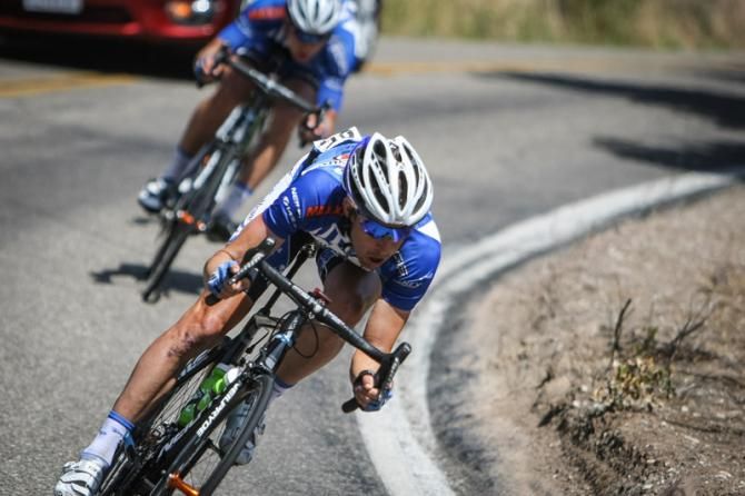 Chris Jones (UnitedHealthcare) makes his way down today's descent.