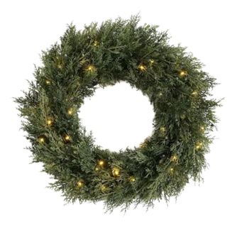  Lit Juniper Berry Wreath