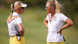 Anna Nordqvist with Suzann Pettersen Solheim Cup 2023