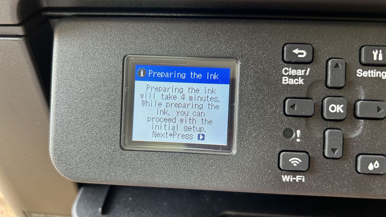 Brother DCP-T780DW ink tank printer during our review
