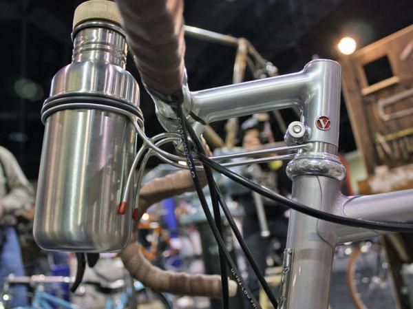 This is a bit fancier than your standard bottle cage.