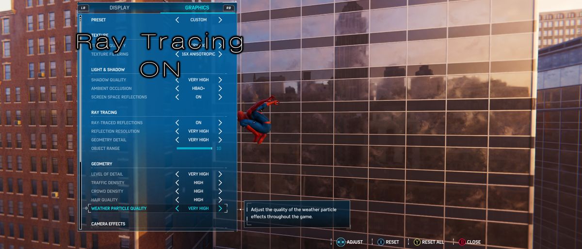 Marvel's Spider-Man Ray-Tracing Comparisons